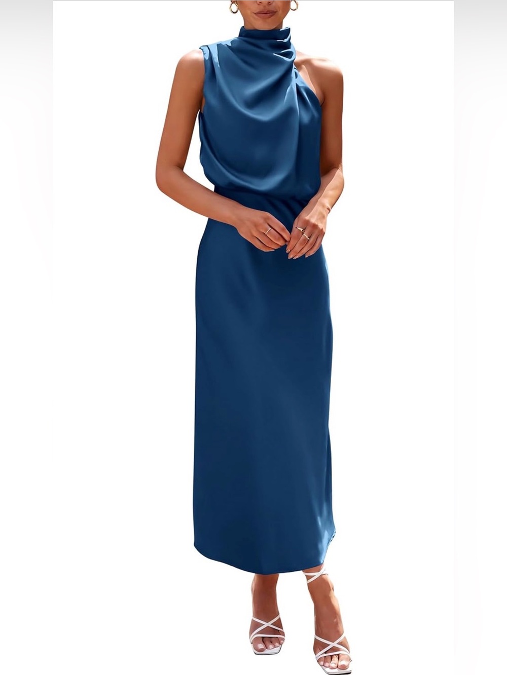 Sleeveless Teal Maxi Dress — Classic Evening Gown